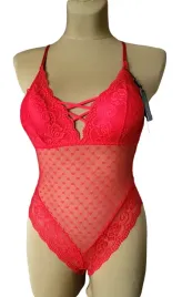 body-damskie-koronka-serduszka-czerwone-s-m