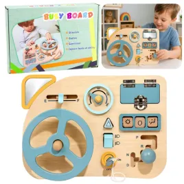 drewniana-tablica-manipulacyjna-sensoryczna-kierownica-przelacznik-dzwignie