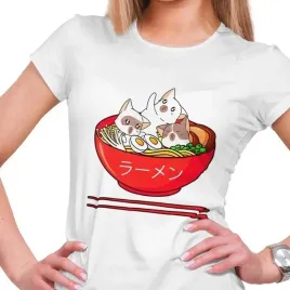 koszulka-damska-ramen-i-koty-kawaii-s