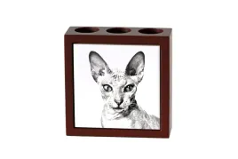 peterbald-stojak-na-dlugopisy-z-kotem-organizer-na-biurko-z-nadrukiem-p
