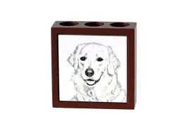 kuvasz-stojak-na-dlugopisy-z-psem-organizer-na-biurko-z-nadrukiem-perso