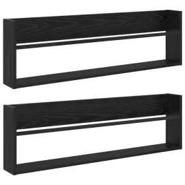 regal-na-gazety-z-polka-2-szt-czarny-dab-100-x-12-x-30-cm
