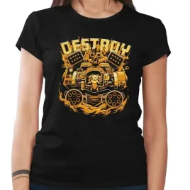 koszulka-damska-destroy-cat-kot-czolg-tank-s