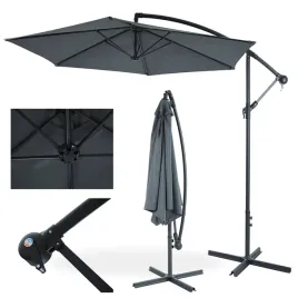 parasol-ogrodowy-boczny-samba-z-wysiegnikiem-szary-300cm-na-taras-solidny