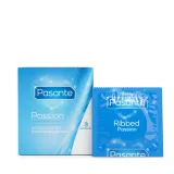 pasante-ribbed-passion-condoms-3-pcs-waga-z-opakowaniem-0-018-kg