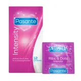 pasante-ribs-and-dots-intensity-condoms-12-pcs-waga-z-opakowaniem-0-058-kg