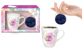 just-me-zestaw-kubek-barylka-300ml-pompon-granatowy-ja-sliczna