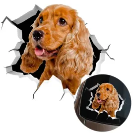 naklejka-grafika-na-samochod-zbita-szyba-wygladajacy-pies-spaniel-dog-15x14
