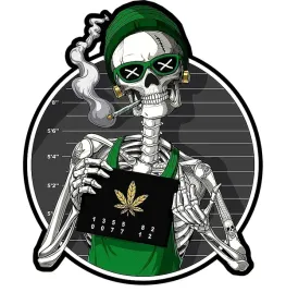 naklejka-na-samochod-szkielet-kosciotrup-skull-weed-13x16-cm