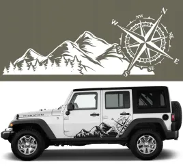 szablon-malarski-na-samochod-las-gory-drzewa-roza-wiatrow-offroad-80x200