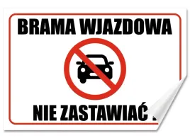 naklejka-stop-brama-wjazdowa-nie-zastawiac-30x20-samoprzylepna