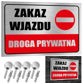 nierdzewna-tabliczka-zakaz-wjazdu-droga-prywatna-30x20-aluminium