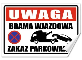naklejka-stop-brama-wjazdowa-zakaz-parkowania-30x20-samoprzylepna