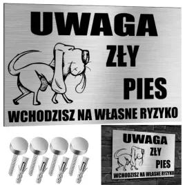 nierdzewna-tabliczka-zly-pies-wchodzisz-na-wlasne-ryzyko-30x20-aluminium