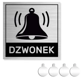 nierdzewna-tabliczka-na-drzwi-sciane-ikona-dzwonek-10x10-aluminium