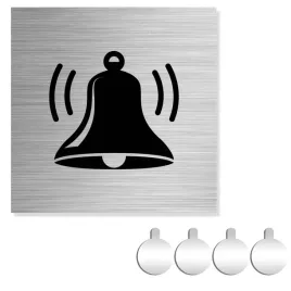nierdzewna-tabliczka-na-drzwi-sciane-ikona-dzwonek-10x10-aluminium