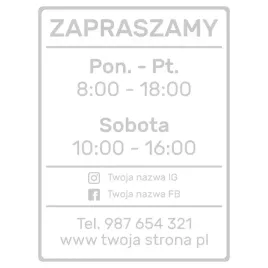 naklejka-szroniona-na-witryne-sklepu-kontakt-godziny-i-dni-otwarcia-30x40cm