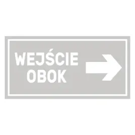 naklejka-wejscie-obok-strzalka-w-prawo-15x75-or-mleczna-or-folia-szroniona