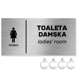 nierdzewna-tabliczka-na-drzwi-sciane-toaleta-damska-10x20-aluminium-english