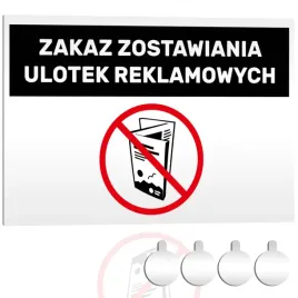 tabliczka-pcv-zakaz-zostawiania-ulotek-reklamowych-30x20-druk-uv-przylepce