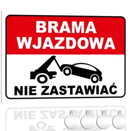 tabliczka-pcv-biala-brama-wjazdowa-nie-zastawiac-30x20-druk-uv-przylepce
