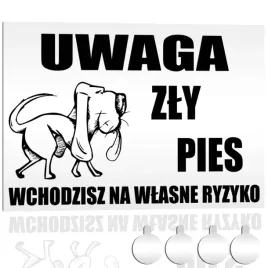 tabliczka-pcv-zly-pies-wchodzisz-na-wlasne-ryzyko-30x20-druk-uv-przylepce