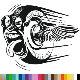 naklejka-dekoracyjna-na-sciane-do-garazu-opona-skrzydla-vintage-ride-fast