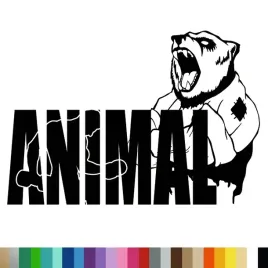 naklejka-dekoracyjna-na-sciane-bear-napis-animal-bear-44x137cm