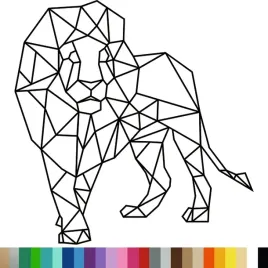 naklejka-dekoracyjna-na-sciane-lew-wzor-geometryczny-94x96-cm