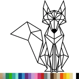 naklejka-dekoracyjna-na-sciane-zwierze-lis-wzor-geometryczny-94x115-cm