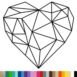 naklejka-dekoracyjna-na-sciane-serce-wzor-geometryczny-nowoczesny-95x100