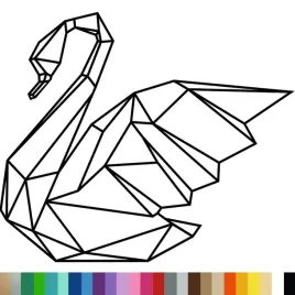 naklejka-dekoracyjna-na-sciane-labedz-wzor-geometryczny-94x110