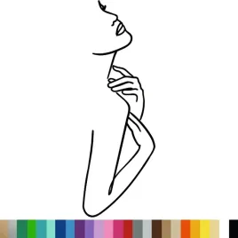 naklejka-dekoracyjna-na-sciane-wzor-art-line-kobieta-sensual-32x94