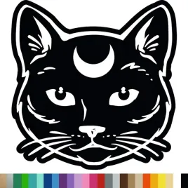 naklejka-dekoracyjna-na-sciane-ksiezyc-kot-cat-mystic-94x96