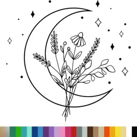 naklejka-dekoracyjna-na-sciane-ksiezyc-kwiaty-flowers-94x96