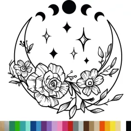 naklejka-dekoracyjna-na-sciane-polksiezyc-mystic-kwiaty-94x97
