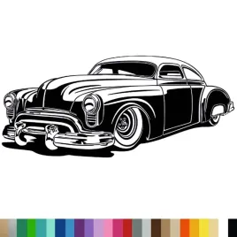 naklejka-dekoracyjna-na-sciane-american-classic-old-car-samochod-90x206