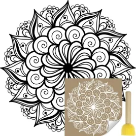 szablon-malarski-naklejany-na-sciane-mandala-boho-rozeta-94x94-pedzel