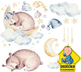 xl-naklejki-na-sciany-pastelowe-spiace-niedzwiedzie-niedzwiadki-53x118