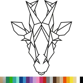 naklejka-dekoracyjna-na-sciane-zwierze-kozica-wzor-geometryczny-94x115