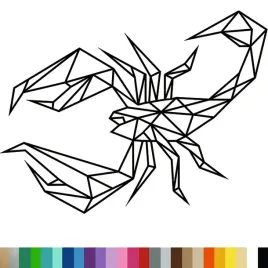naklejka-dekoracyjna-na-sciane-zwierze-skorpion-geometryczny-94x124-cm