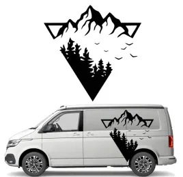 naklejka-grafika-na-auto-kamper-przyczepe-motyw-gorski-gory-las-ptaki-43x43