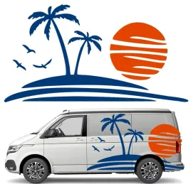 naklejka-grafika-na-kamper-przyczepe-palmy-slonce-wyspa-plaza-beach-90x169