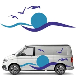 naklejka-grafika-na-kamper-przyczepe-auto-ocean-ptaki-slonce-fale-90x266