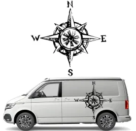 naklejka-na-auto-przyczepe-kamper-roza-wiatrow-szkicowana-kompas-45x45