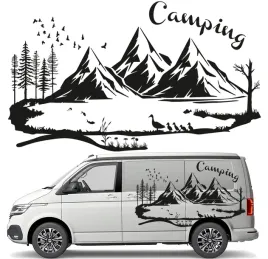 naklejki-grafika-kamper-przyczepe-niedzwiedz-camping-gory-jezioro-45x76