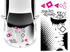naklejka-grafika-na-samochod-maske-motyw-squid-game-ksztalty-zacieki-91x167