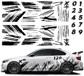 2x-naklejka-grafika-na-samochod-motyw-mazie-paski-cyfry-liczby-brush-94x600