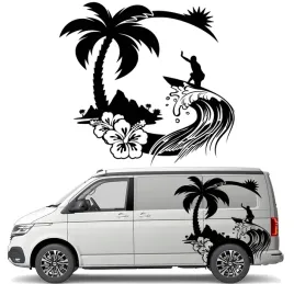 naklejka-grafika-na-kamper-samochod-surfing-palmy-tropiki-fale-beach-94x87