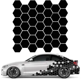 naklejka-grafika-na-samochod-auto-plaster-miodu-hexagon-39szt-7x8